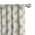 thumbnail image 1 of Ambesonne Waffle Curtains, Delicious Breakfast Food, Pair of 28"x84", Tan and Cream, 1 of 5
