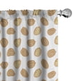 thumbnail image 1 of Ambesonne Walnut Window Curtains, Abstract Design Nuts Pattern, Each 28" W x 63" L, Almond Amber, 1 of 4