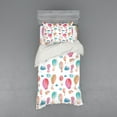 thumbnail image 1 of Ambesonne Watercolor Bedding Set 3 Pcs, Air Balloons Clouds, Twin XL, Blue Pink Coral, 1 of 3