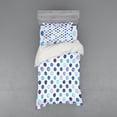 thumbnail image 1 of Ambesonne Watercolor Bedding Set 3 Pcs, Blue Tones Soft Funky, Twin, Multicolor, 1 of 3