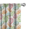 thumbnail image 1 of Ambesonne Watercolor Curtains, Delicious Donuts, Pair of 28"x95", Multicolor, 1 of 5