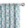 thumbnail image 1 of Ambesonne Watercolor Curtains, Fallen Blue Leaves, Pair of 28"x63", Aqua White, 1 of 5
