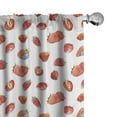 thumbnail image 1 of Ambesonne Watercolor Curtains, Strawberry Blueberry, Pair of 28"x84", Slate Blue Vermilion, 1 of 5