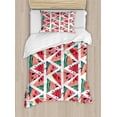 thumbnail image 1 of Ambesonne Watercolor Duvet Cover Sets, Abstract Watermelon, 2-Twin, Coral Pink Turquoise, 1 of 3