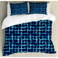 thumbnail image 1 of Ambesonne Watercolor Duvet Cover Sets, Pool Inspired Design, 2-Queen, Navy Blue Sky Blue, 1 of 3