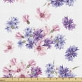 thumbnail image 1 of Ambesonne Watercolor Fabric by the Yard Upholstery, Wedding Flowers, 1 Yard, Lilac Lavender Pink, 1 of 4