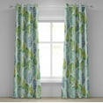 thumbnail image 1 of Ambesonne Watercolor Feathers Grommet Curtain, Nature Boho Art, 50"x108", Lime Green Mint Green, 1 of 1