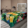 thumbnail image 1 of Ambesonne Watercolor Flat Sheet, English Garden Roses Art, Twin Size, Multicolor, 1 of 1