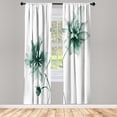 thumbnail image 1 of Ambesonne Watercolor Flower Curtains, Flower Spring, Pair of 28"x84", Laurel Green, 1 of 2
