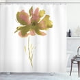thumbnail image 1 of Ambesonne Watercolor Flower Shower Curtain, Poppy Bloom Print, 69"Wx70"L, Khaki Blush, 1 of 4