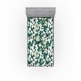 thumbnail image 1 of Ambesonne Watercolor Flowers Fitted Sheet, Watercolor Roses, Twin Size, Hunter Green and Beige, 1 of 5