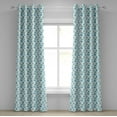 thumbnail image 1 of Ambesonne Watercolor Grommet Curtain, Fallen Blue Leaves, 50" x 72", Aqua White, 1 of 6