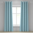 thumbnail image 1 of Ambesonne Watercolor Grommet Curtain, Ocean Curve Pattern, 50" x 84", Pale Blue Blue, 1 of 6