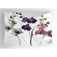 thumbnail image 1 of Ambesonne Watercolor Pillow Sham, Flourishing Environment, 26" X 20", Cream Violet Dried Rose, 1 of 2