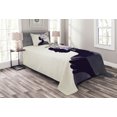 thumbnail image 1 of Ambesonne Watercolor Quilted Bedspread Set 2 Pcs, Lady Flower Feminine, Twin Size, Dark Purple Pink Beige, 1 of 3