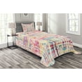 thumbnail image 1 of Ambesonne Watercolor Quilted Bedspread Set 2 Pcs, Scattered Colors Art, Twin Size, Multicolor, 1 of 3