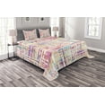 thumbnail image 1 of Ambesonne Watercolor Quilted Bedspread Set 3 Pcs, Scattered Colors Art, King Size, Multicolor, 1 of 3