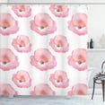 thumbnail image 1 of Ambesonne Watercolor Shower Curtain, Flower Watercolor Blots, 69"Wx75"L, Pink Coral, 1 of 5