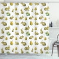 thumbnail image 1 of Ambesonne Watercolor Shower Curtain, Furry Rabbits, 69"Wx84"L, Pale Brown Pale Yellow, 1 of 3