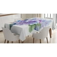 thumbnail image 1 of Ambesonne Watercolor Tablecloth Rectangular Table Cover, Blooming Hydrangea, 60"x90", Violet Blue, 1 of 3