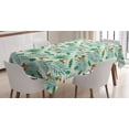 thumbnail image 1 of Ambesonne Watercolor Tablecloth Rectangular Table Cover, Coconut Aloha Hawaii, 60"x90", Green Pale Brown, 1 of 4