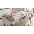 thumbnail image 1 of Ambesonne Watercolor Tablecloth Rectangular Table Cover, Flower Butterfly Bug, 60"x84", Multicolor, 1 of 4