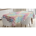 thumbnail image 1 of Ambesonne Watercolor Tablecloth Rectangular Table Cover, Paintbrush Effect Hearts, 60"x84", Multicolor, 1 of 4
