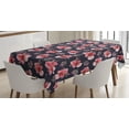 thumbnail image 1 of Ambesonne Watercolor Tablecloth Rectangular Table Cover, Pink Garden Flora, 52"x70", Navy Blue Coral, 1 of 4