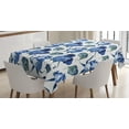 thumbnail image 1 of Ambesonne Watercolor Tablecloth Rectangular Table Cover, Roses with Leaves, 52"x70", Violet Blue Slate Blue, 1 of 4