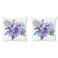 thumbnail image 1 of Ambesonne Watercolor Throw Pillow Cover 2 Pack, Blooming Hydrangea, 18", Violet Blue, 1 of 2