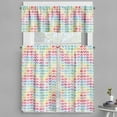 thumbnail image 1 of Ambesonne Watercolor Valance & Curtain, Paintbrush Effect Hearts, 55"x30", Multicolor, 1 of 6