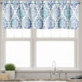 thumbnail image 1 of Ambesonne Watercolor Valance Pack of 2, Moroccan Element, 42"X18", Sea Green Violet Blue, 1 of 5