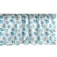 thumbnail image 1 of Ambesonne Watercolor Window Valance, Fallen Blue Leaves, 54" X 12", Aqua White, 1 of 3