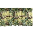 thumbnail image 1 of Ambesonne Watercolor Window Valance, Leopards in Jungle, 42" x 12", Yellow Green Pale Yellow, 1 of 3
