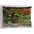 thumbnail image 1 of Ambesonne Waterfall Pillow Sham, Nature Foggy Morning, 36" X 20", Orange Brown, 1 of 2