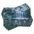 thumbnail image 1 of Ambesonne Waterfall Place Mats Set of 4, Magic Cascade, Standard Size, Grey Green, 1 of 4