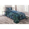 thumbnail image 1 of Ambesonne Waterfall Quilted Coverlet 2 Pcs, Magic Cascade, Twin Size, Grey Green, 1 of 2