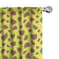 thumbnail image 1 of Ambesonne Watermelon Curtains, Summer Fruit Slices, Pair of 28"x63", Jade Green Dark Coral, 1 of 5
