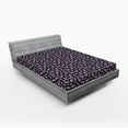 thumbnail image 1 of Ambesonne Watermelon Fitted Sheet, Summer Fruit Slices, King Size, Dark Blue Grey Multicolor, 1 of 3