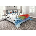 thumbnail image 1 of Ambesonne Watermelon Quilted Bedspread Set 3 Pcs, Fruit on Water, King Size, Multicolor, 1 of 3