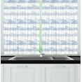 thumbnail image 1 of Ambesonne Wave Kitchen Curtains, Abstract Sea Ocean Pattern, 55"x45", Azure Blue White, 1 of 1