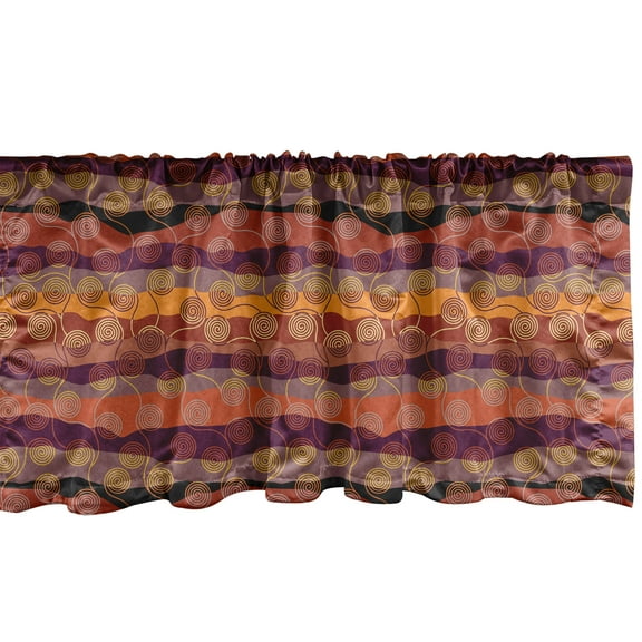 Ambesonne Wave Window Valance, Motif Depiction, 54" X 12", Multicolor