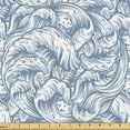 thumbnail image 1 of Ambesonne Waves Fabric by the Yard Upholstery, Japanese Sea Storm Motifs, 10 Yards, Blue Grey and White, 1 of 1