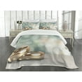 thumbnail image 1 of Ambesonne Wedding Quilted Bedspread Set 3 Pcs, Rings Abstract Bokeh, Queen Size, Multicolor, 1 of 5