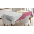 thumbnail image 1 of Ambesonne Wedding Tablecloth Rectangular Table Cover, Bride in White Dress, 60"x84", Dark Coral and White, 1 of 4