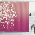 thumbnail image 1 of Ambesonne Weeping Flower Shower Curtain, Art Cherry Blossoms, 69"Wx70"L, Dark Magenta, 1 of 1