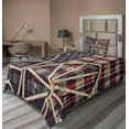 thumbnail image 1 of Ambesonne Western Fitted & Top Sheet Set with Sham, Antique American Flag, Multicolor, 1 of 4