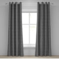 thumbnail image 1 of Ambesonne Western Grommet Curtain, Boho Aztec Style, 50" x 120", Black Grey, 1 of 6
