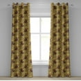 thumbnail image 1 of Ambesonne Western Grommet Curtain, Vintage Hats and Boots, 50" x 120", Khaki Dark Brown Scarlet, 1 of 6