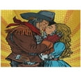 thumbnail image 1 of Ambesonne Western Jigsaw Puzzle Durable Cardboard, Steampunk Robots, 1000 pcs, Yellow and Brown, 1 of 1